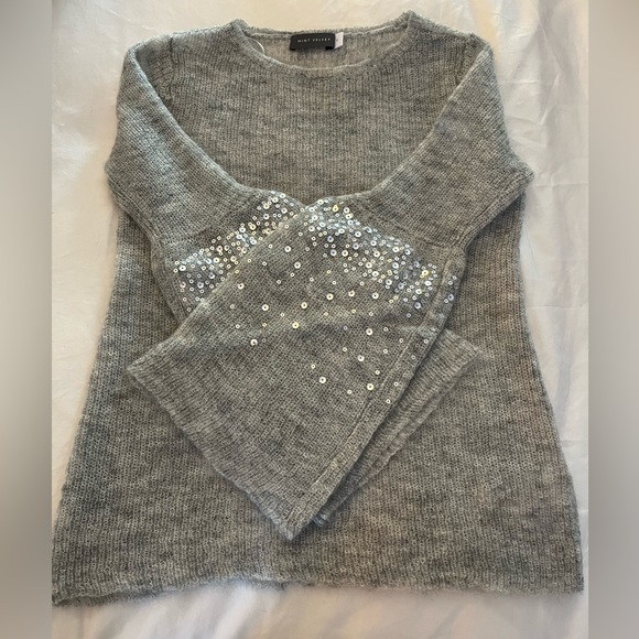 Mint Velvet (UK) Sheer wool / mohair & sequin sweater Size 2 NWOT - Picture 4 of 8